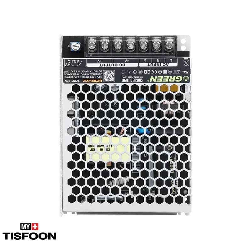 منبع تغذیه سوئیچینگ 12 ولت 8 آمپر گرین مدل GP100-S12 — تصویر ۲