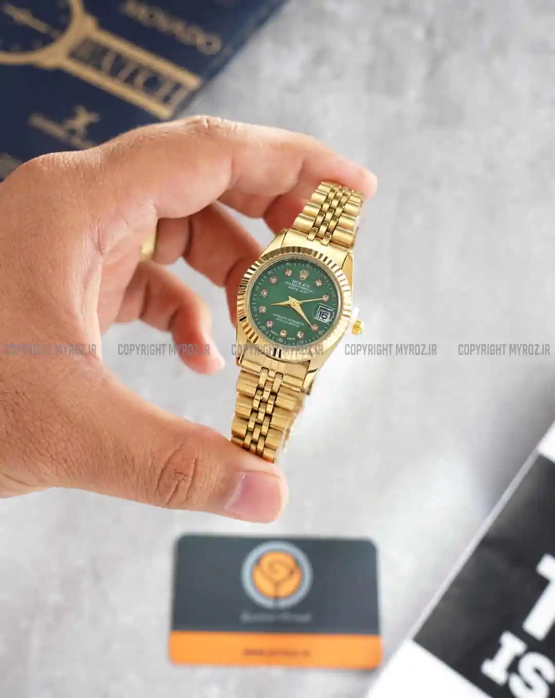 ساعت مچی زنانه رولکس ROLEX طرح دیت جاست مدل 2023 — تصویر ۲