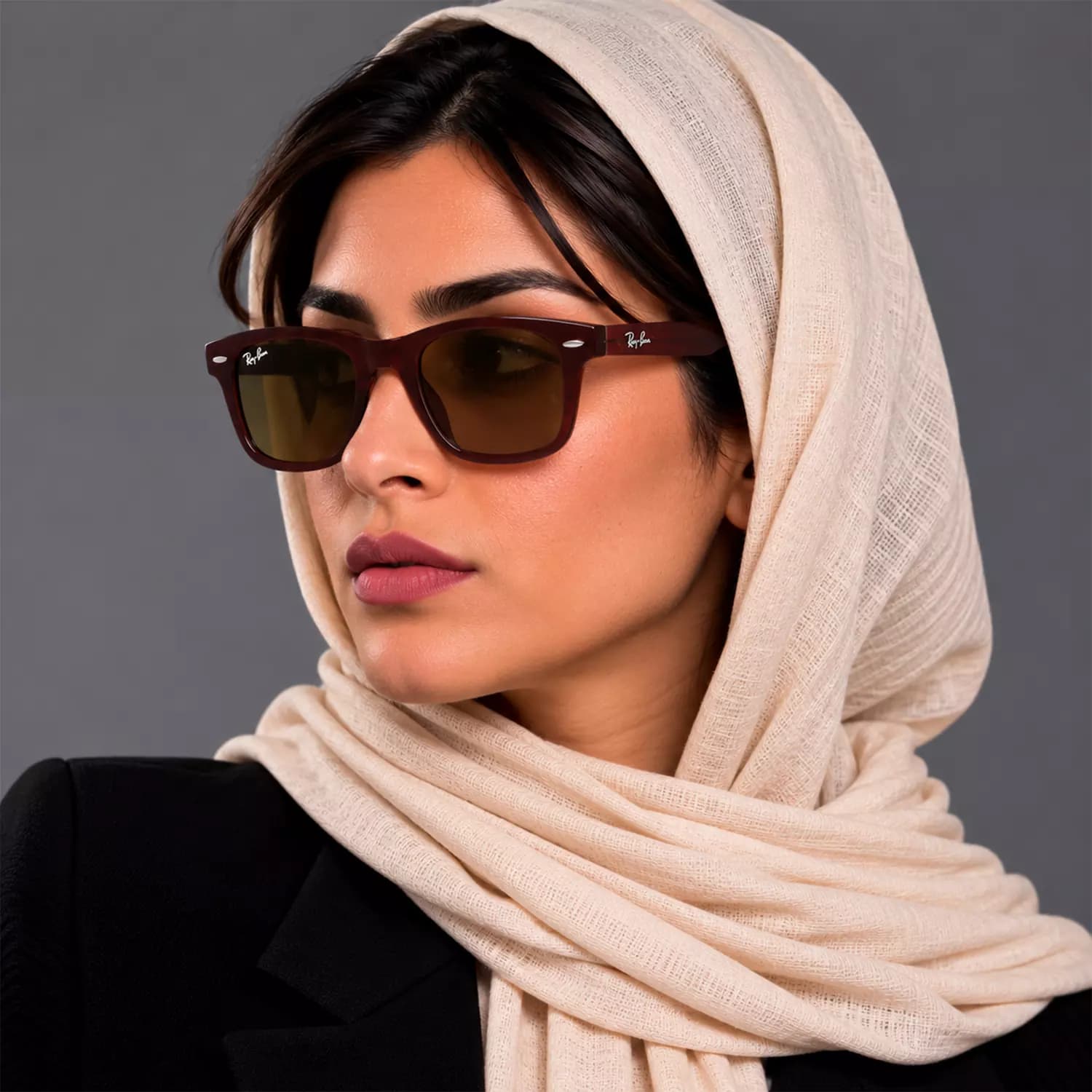 عینک آفتابی ری بن فریم قهوه ای شیشه زرد RB 2140/5 — تصویر ۶