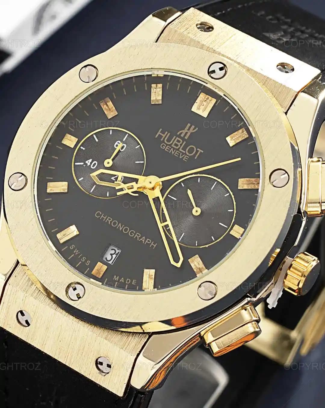 ساعت مچی مردانه هابلوت HUBLOT سه موتوره مدل 1962 — تصویر ۳