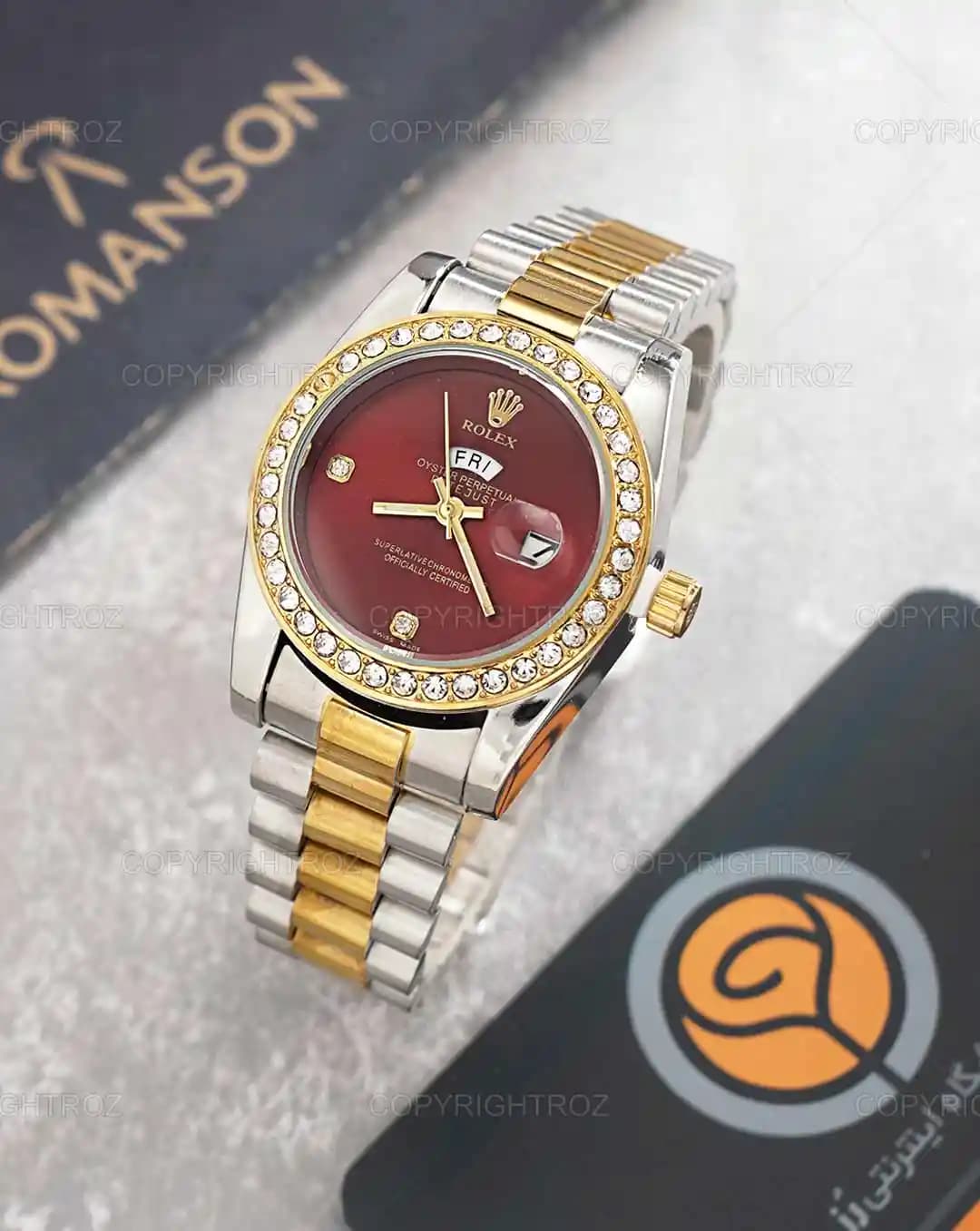 ساعت مچی زنانه رولکس ROLEX طرح DAY DATE مدل 1947 — تصویر ۳