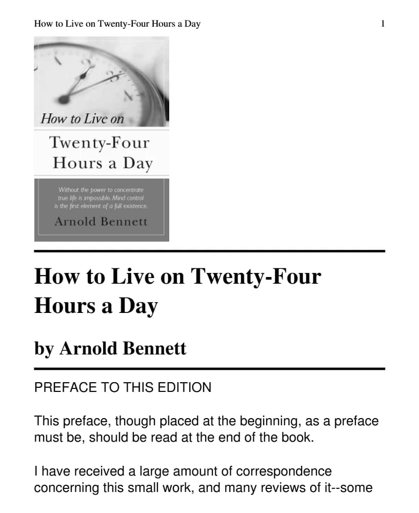 کتاب How to Live on 24 Hours a Day (چگونه در ۲۴ ساعت شبانهروز زندگی کنیم) نسخه انگلیسی PDF | آرنولد بنت — تصویر ۲