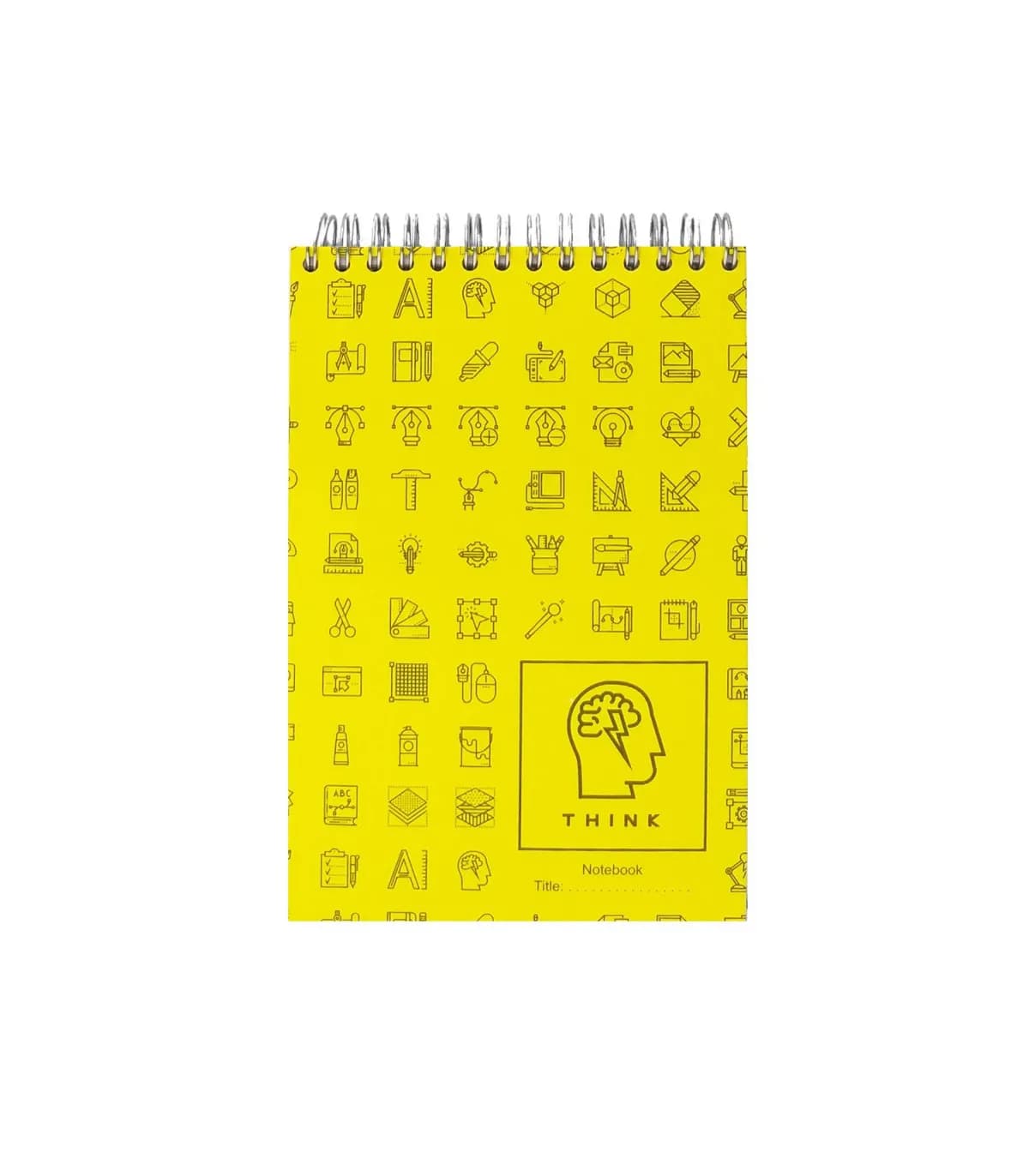 دفتر یادداشت جلد سخت سیمی 80 برگ فنر دوبل سایز 120X170 MM پاپکو کد PN-6118 — تصویر ۴