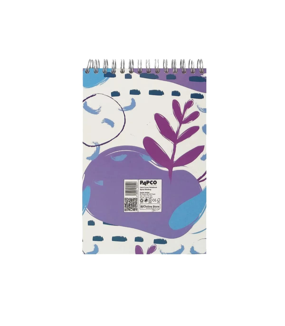 دفتر یادداشت جلد سخت سیمی 80 برگ فنر دوبل سایز 120X170 MM پاپکو کد PN-6118 — تصویر ۷