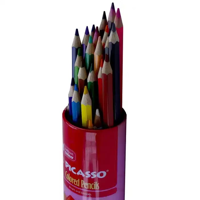 مداد رنگی 24 رنگ پیکاسو مدل استوانه ای کد P.C18E1101 — تصویر ۲