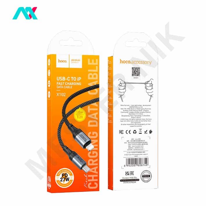 کابل شارژ 27 وات Type-C به Lightning هوکو مدل X102 — تصویر ۲