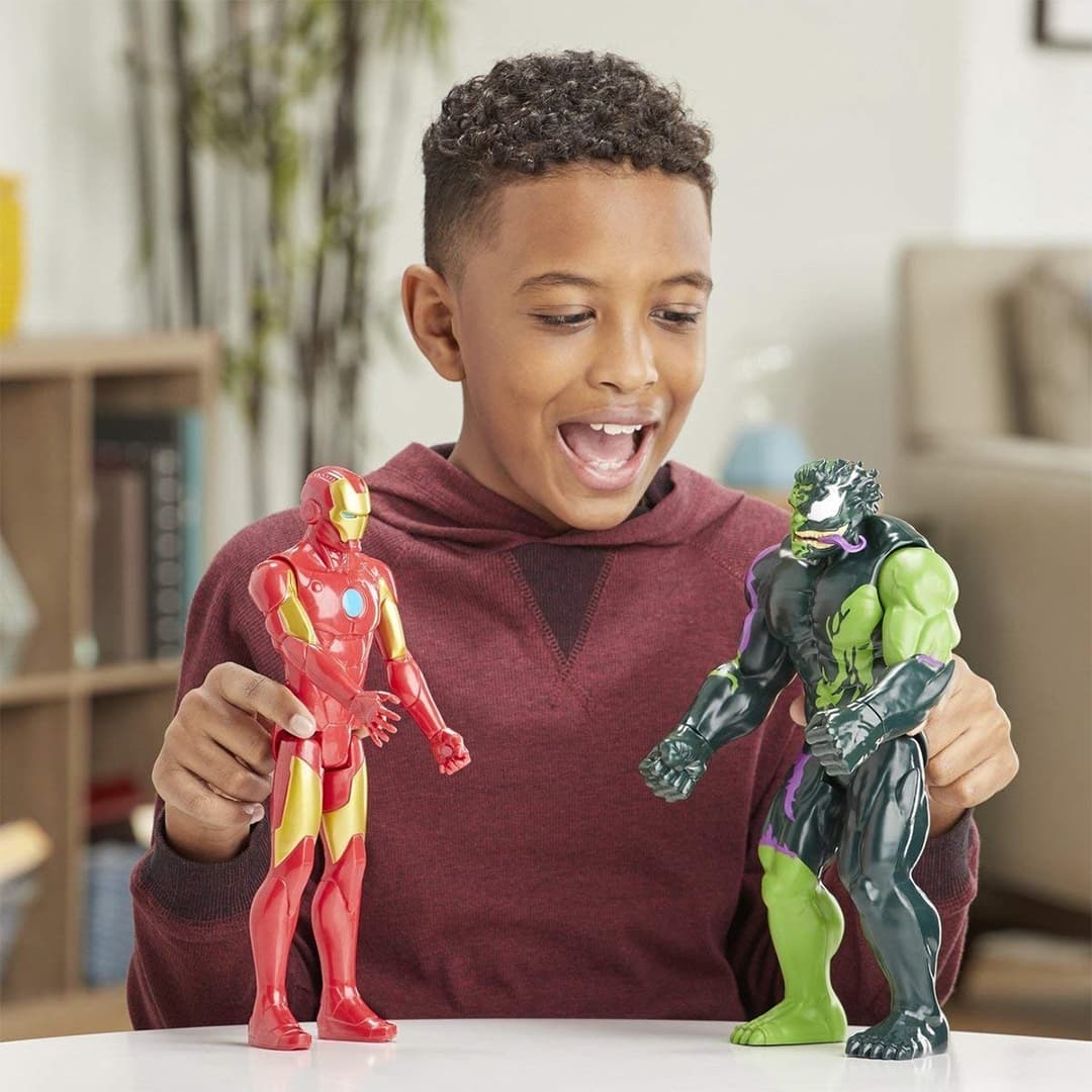 اکشن فیگور هاسبرو مدل Iron Man vs Venomized Hulk مجموعه 2 عددی — تصویر ۲