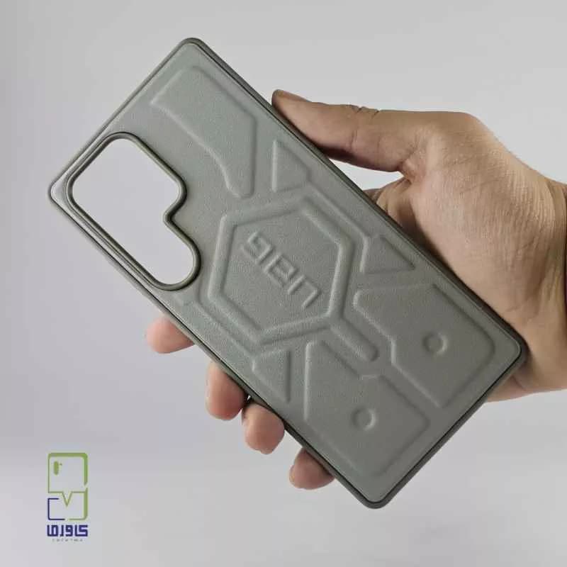 قاب گوشی S25 Ultra | چرمی AGU طوسی