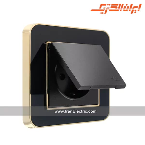 پریز برق ارت دربدار ارس طلایی زه مشکی میان مشکی