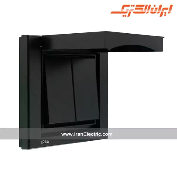 کلید دوپل دربدار IP44 مدل برلیان مشکی