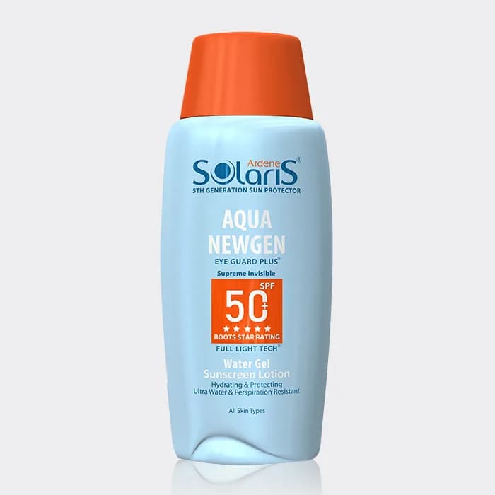 ضد آفتاب آبرسان آکوا نیوژن سولاریس Solaris Wet Skin Aqua Newgen SPF 50 Sunscreen Lotion 100ml