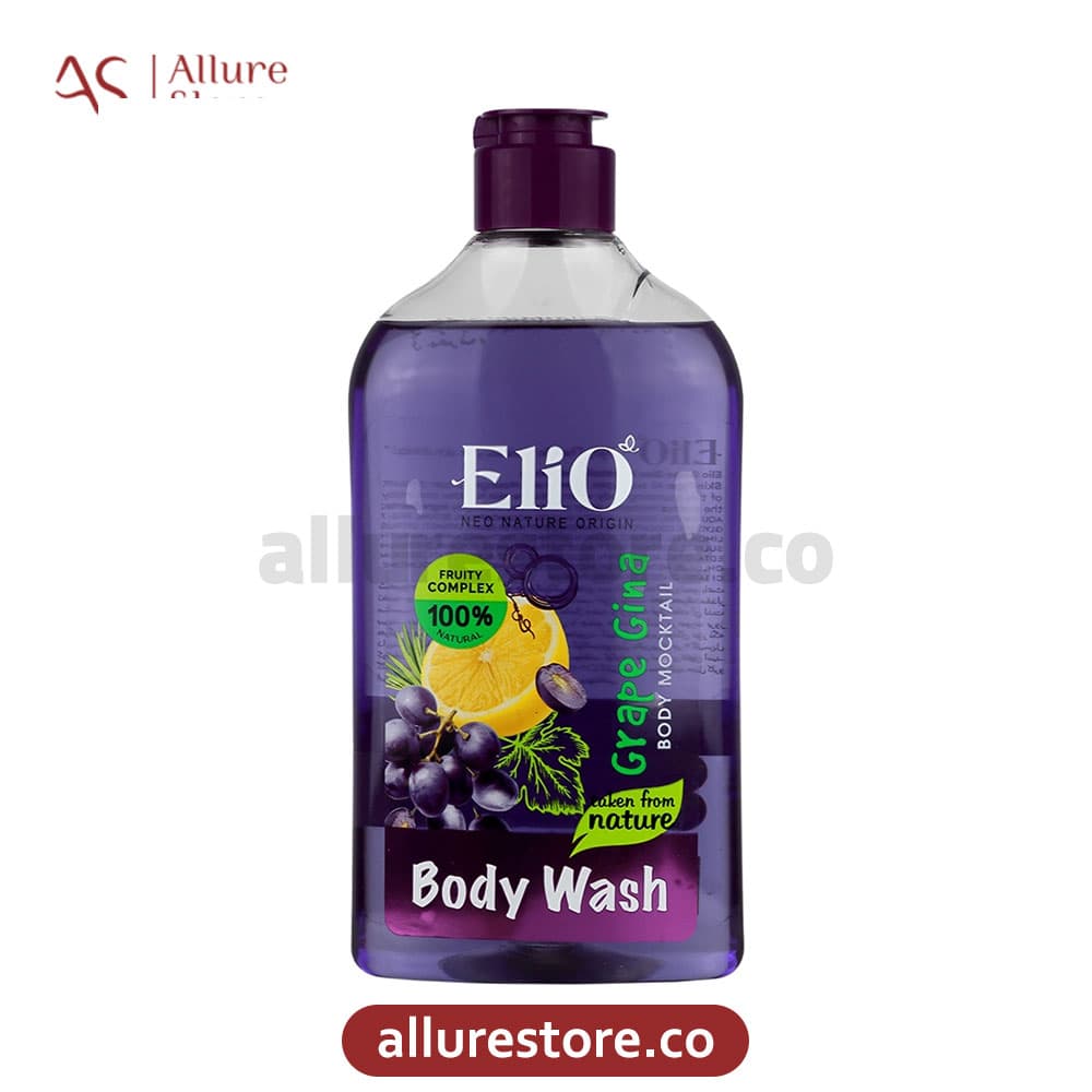 شامپو بدن میوه ای گریپ جینا الیو Elio حجم 400ml | آلور استور