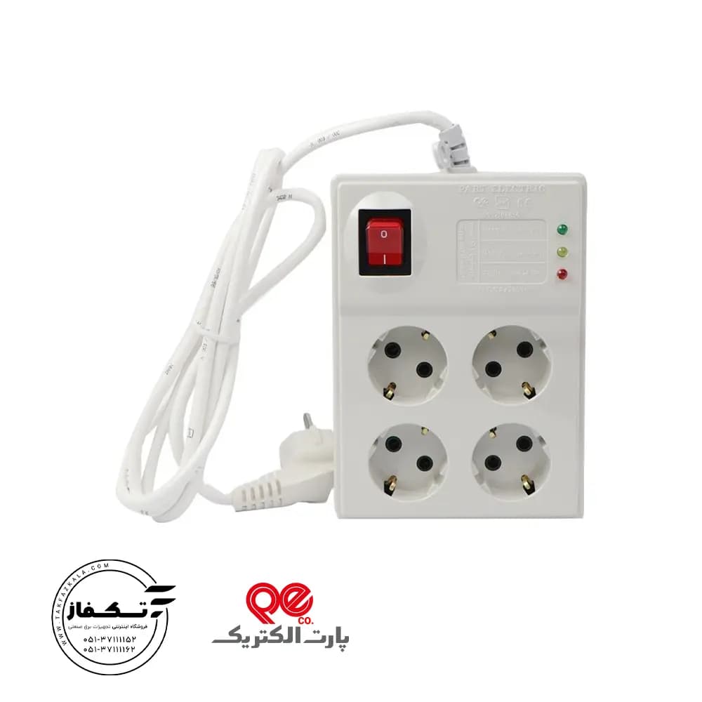 محافظ لوازم خانگی چهارخانه با کابل 1.8 متری پارت الکتریک