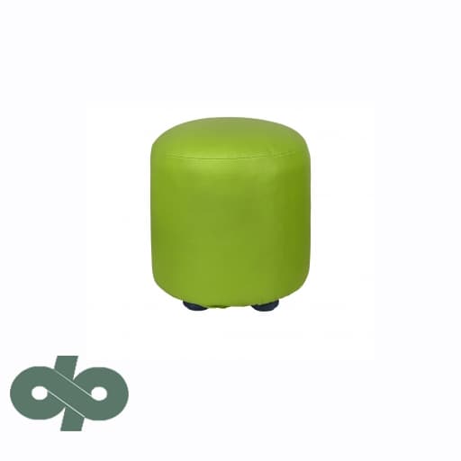 پاف پایه دار چرمی ساده سایز 40×38 سانتیمتر — تصویر ۶