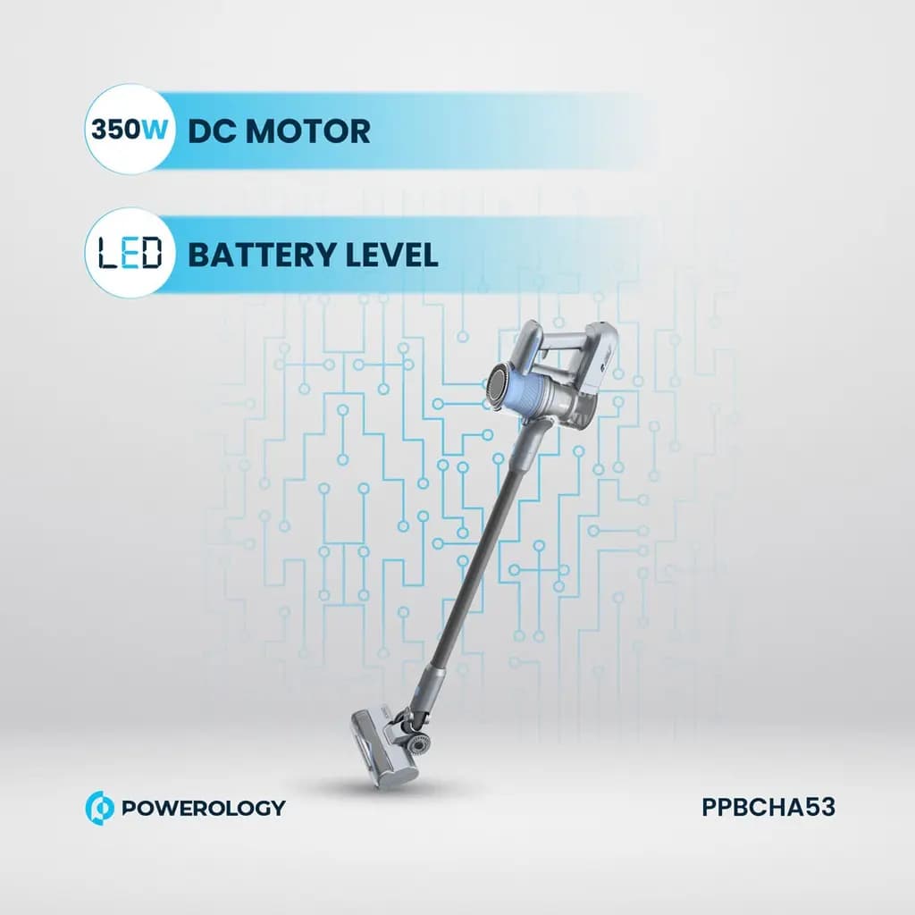 جارو شارژی پاورولوژی مدل POWEROLOGY Rechargeable Vacuum Cleaner PP053 — تصویر ۴