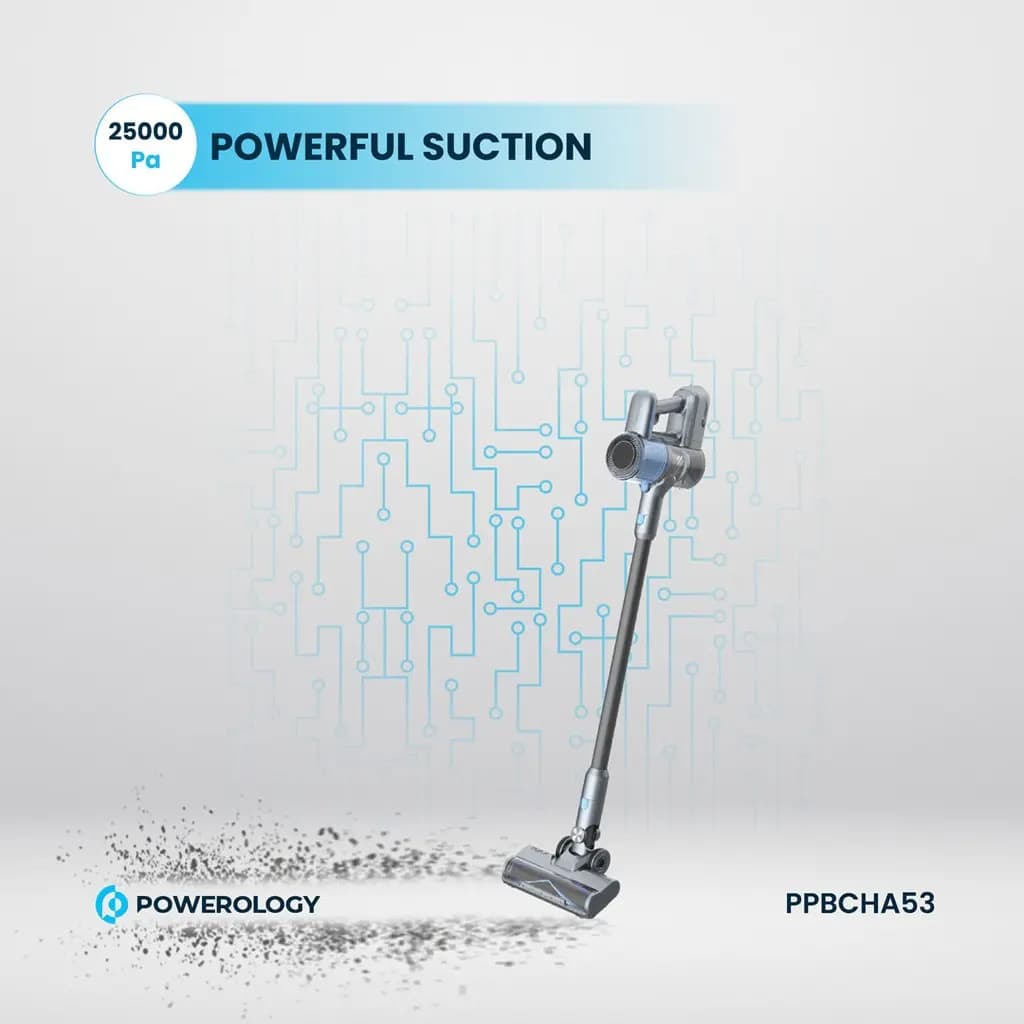 جارو شارژی پاورولوژی مدل POWEROLOGY Rechargeable Vacuum Cleaner PP053 — تصویر ۵