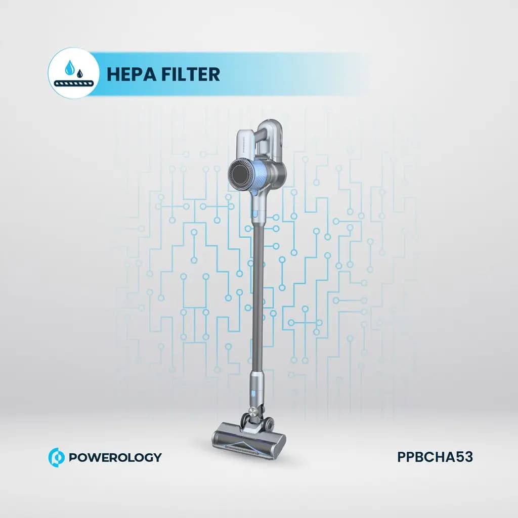 جارو شارژی پاورولوژی مدل POWEROLOGY Rechargeable Vacuum Cleaner PP053 — تصویر ۶