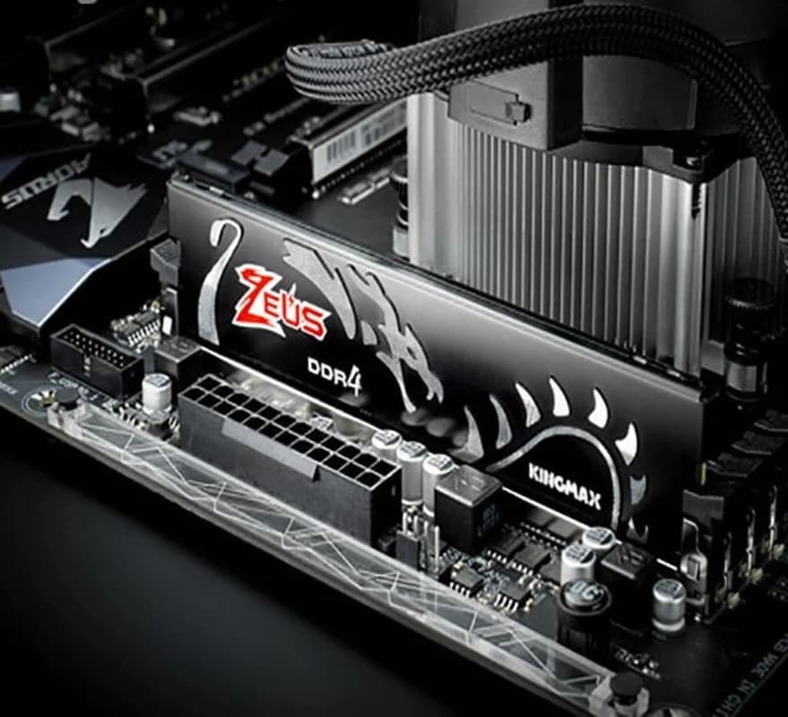 رم کامپیوتر کینگ مکس تک کاناله Zeus Dragon فرکانس 3200 مگاهرتز DDR4 تایمینگ CL16 حافظه 16 گیگابایت — تصویر ۶