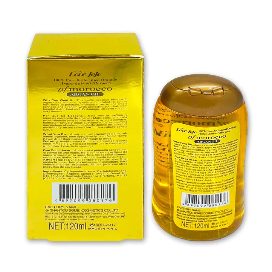 روغن ارگان پوست و مو مراکشی لاو جوجو 120 میل — تصویر ۴