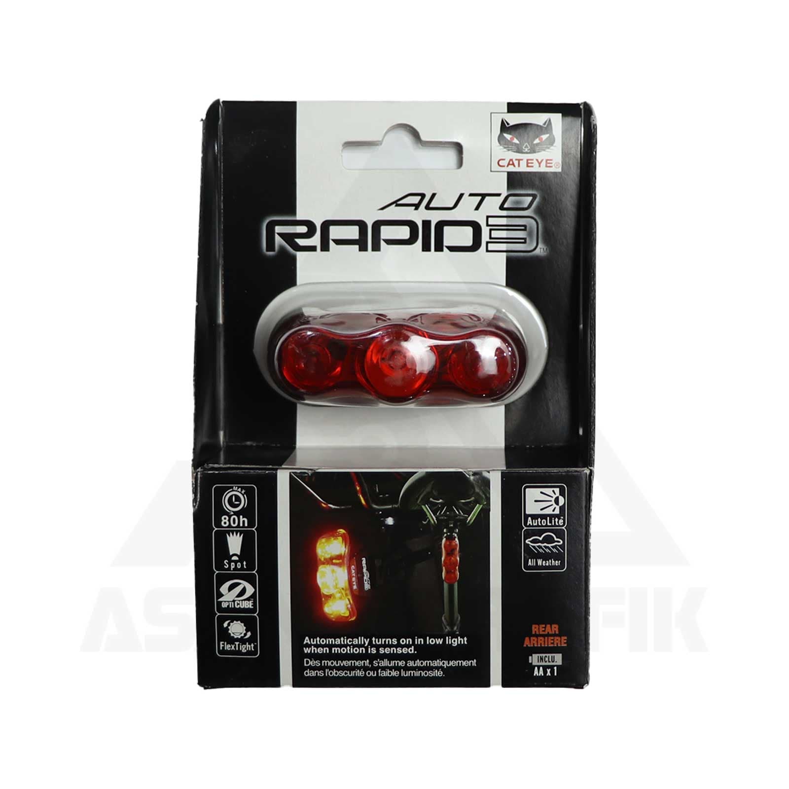 چراغ عقب دوچرخه CAT EYE – RAPID3 — تصویر ۲