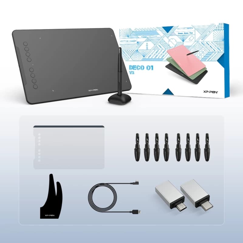 قلم نوری ایکس پی پن XP-PEN Deco 01 v2/v3 (۱۲ ماه گارانتی شرکتی) — تصویر ۲