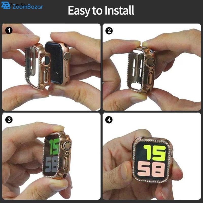 قاب اپیکوی مدل Diamond Cover Apple Watch مناسب برای اپل واچ سری 10 سایز 42 میلی متری (شکستگی جزئی بغل کاور) OpenBox — تصویر ۸