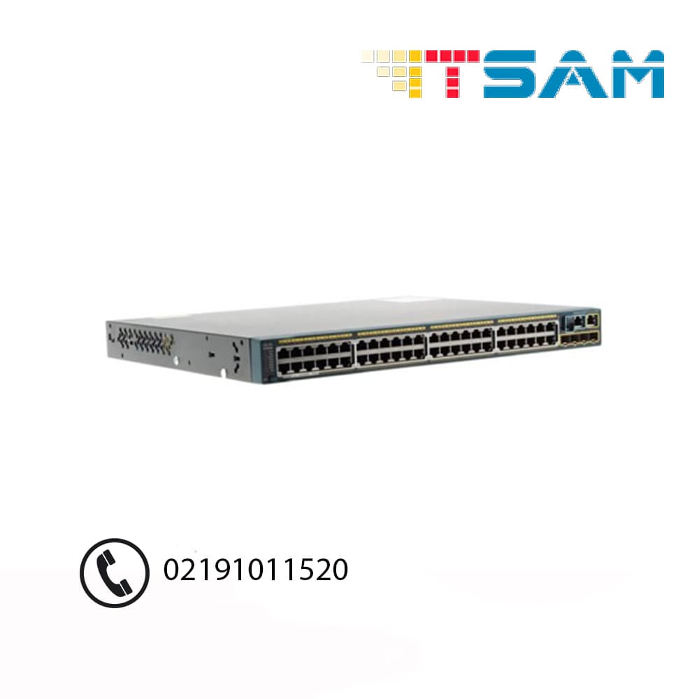 سوئیچ 48 پورت سیسکو مدل WS-C2960S-48FPS-L کارکرده