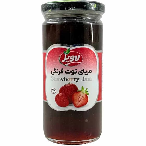 مربا لاویز توت فرنگی 290 گرمی دلپذیر 12 عددی