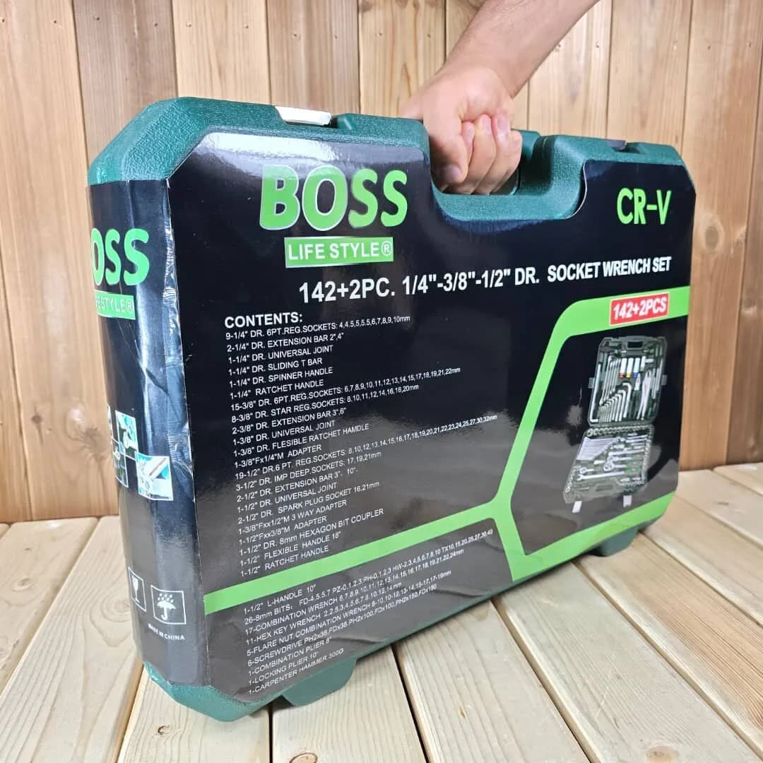 مجموعه ابزار و بکس ۱۴۶ عددی سبز باس مدل Bs-146 — تصویر ۲