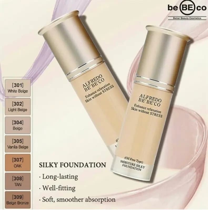 کرم پودر ببکو مدل Moisture Silky |فاقد چربی با جلوه ابریشمی — تصویر ۲