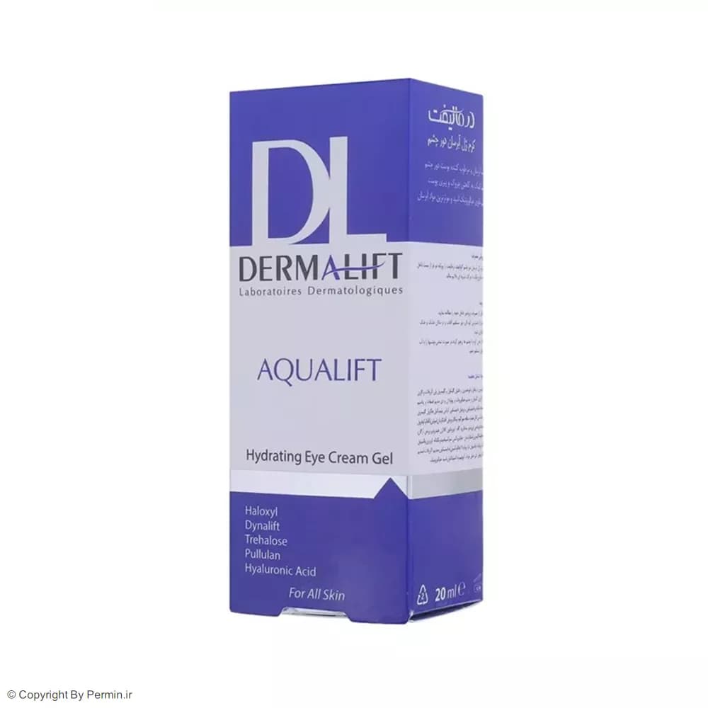 کرم ژل آبرسان دور چشم درمالیفت مدل Aqualift حجم 20 میلیلیتر — تصویر ۴