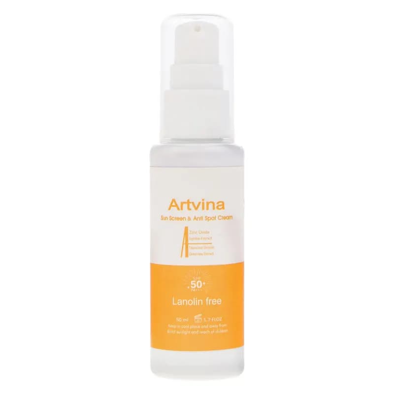 کرم ضد آفتاب بدون رنگ آرت وینا SPF 50 مدل Highly Effective محافظ UVA ،UVB و PA+++، ضد حساسیت، ضد چروک و ضد پیری مناسب انواع پوست حجم 50 میلیلیتر — تصویر ۹