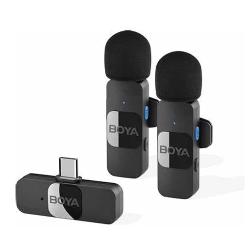 میکروفون بی سیم یقه ای دو کاربر بویا Boya BY-V20 USB-C