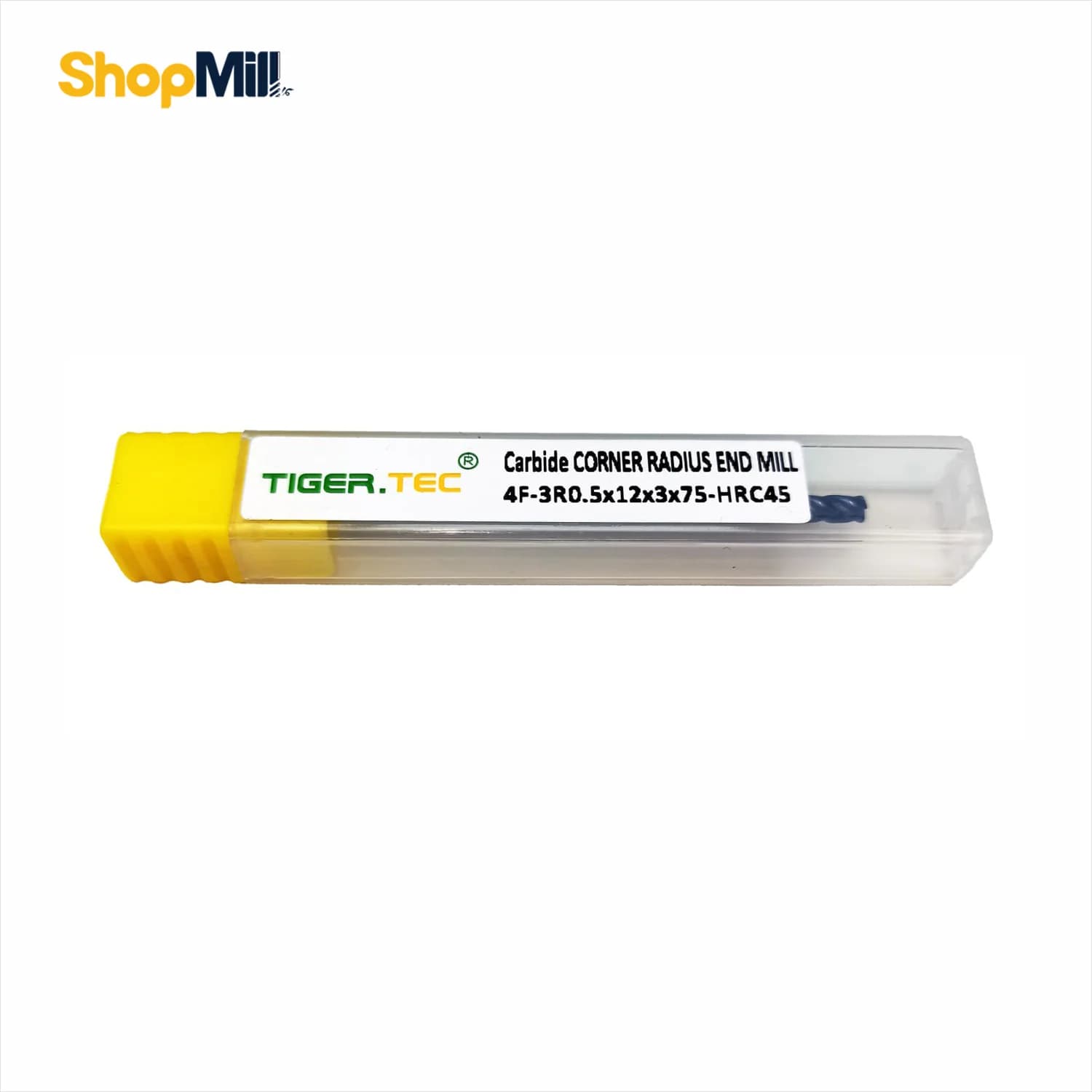 فرز انگشتی الماس 3 تیپ R0.5 تایگرتک (TIGER TEC) مدل 4F-3R0.5x12x3x75-HRC45