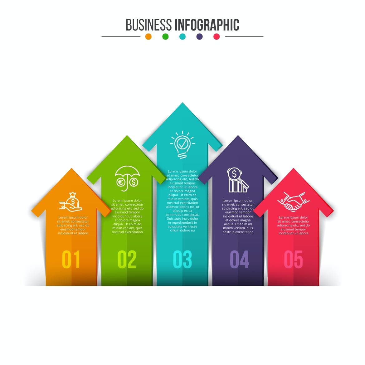 دانلودمجموعه عناصر اینفوگرافیک کسب و کار Business Infographics Elements — تصویر ۵