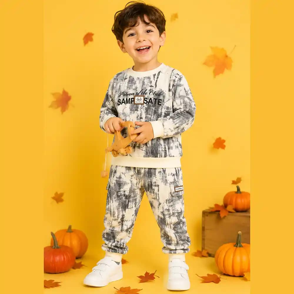 بلوز و شلوار طرح 77 بچه گانه پسرانه (18 ماه تا 6 سال) کد 26800158