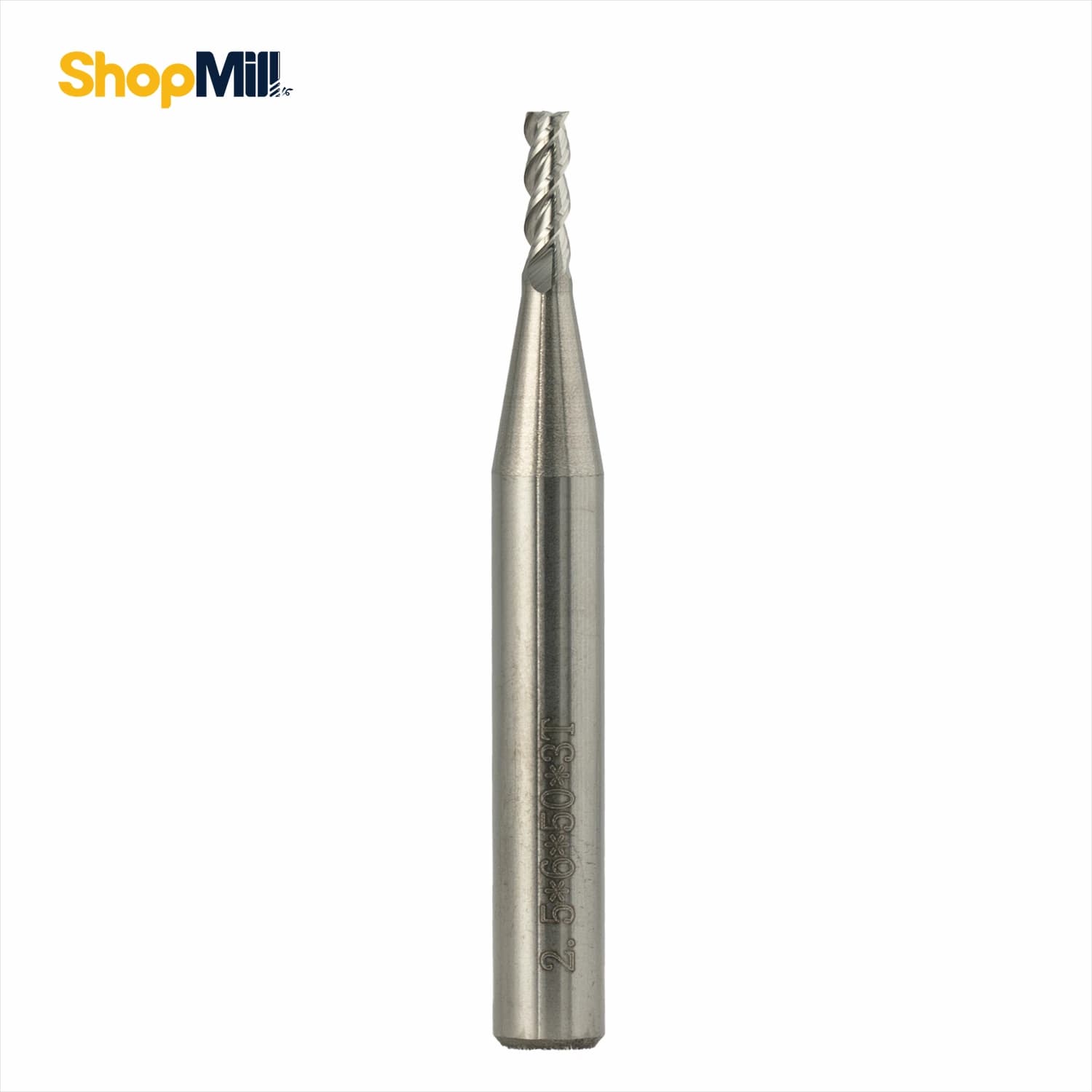 فرز انگشتی سرتخت الماس 2.5 آلومینیوم تراش 3پر MAP مدل 2.5x8x6Dx50x3F HRC55