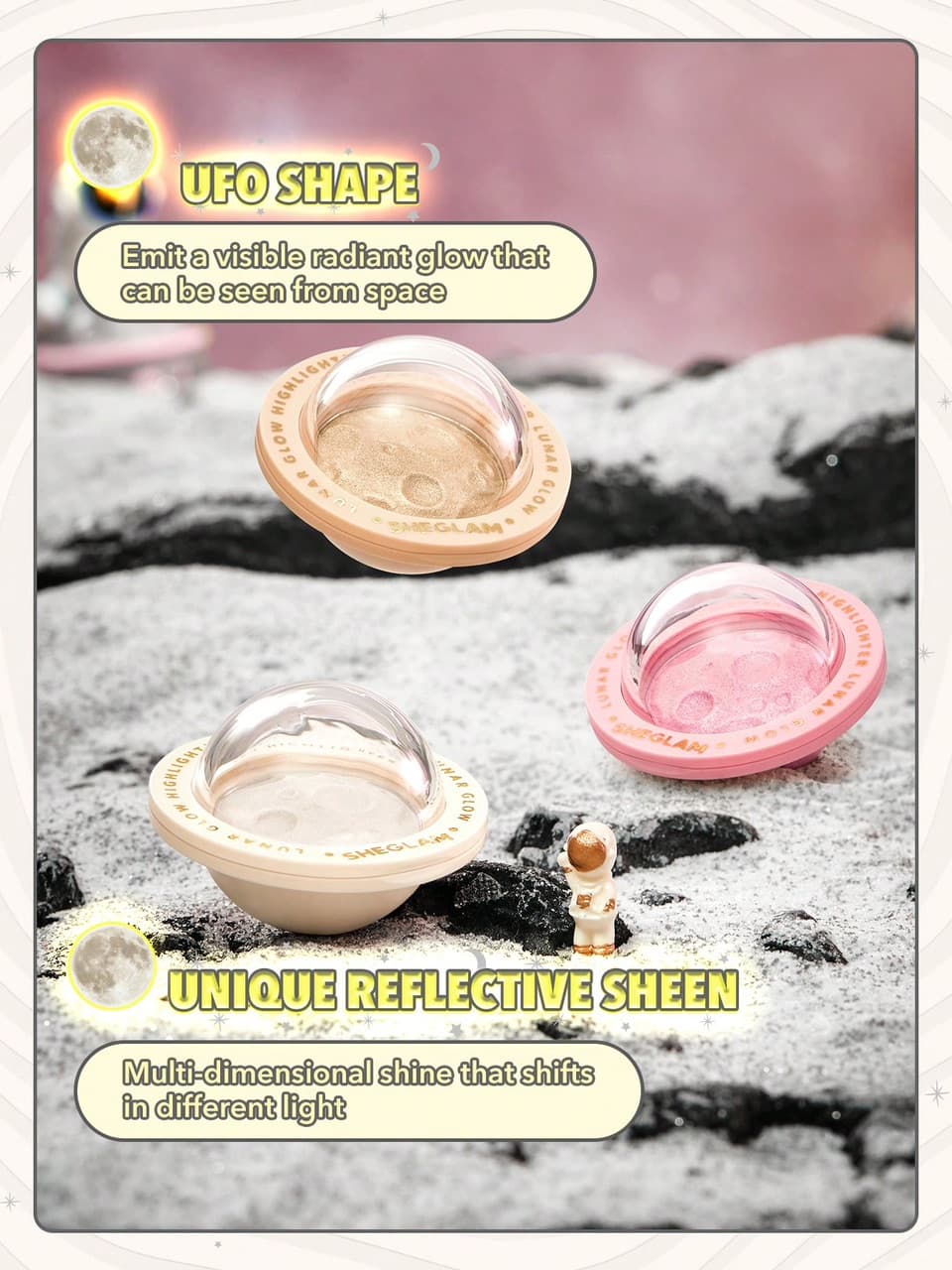 هایلایتر فضایی LUNAR شیگلم SHEGLAM رنگ VANILLA FROST — تصویر ۲