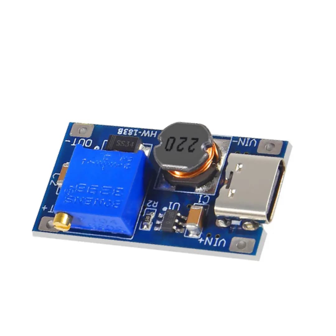 ماژول مبدل افزاینده 2 آمپر با ورودی TYPE-C