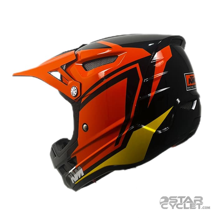 کلاه کاسکت کراسی KTM مدل BLACK ORANGE — تصویر ۳