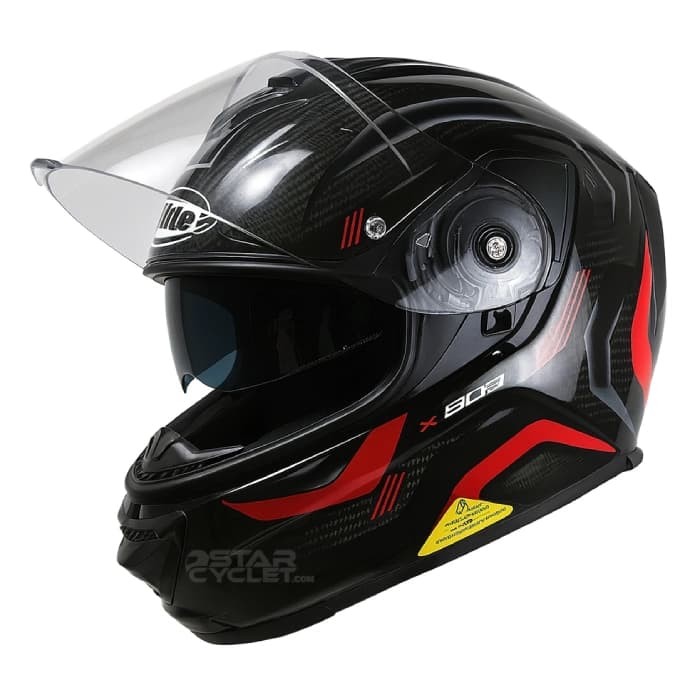 کلاه کاسکت فک ثابت ایکس لایت مدل X-903 ELEKTRA N-COM CARBON — تصویر ۳