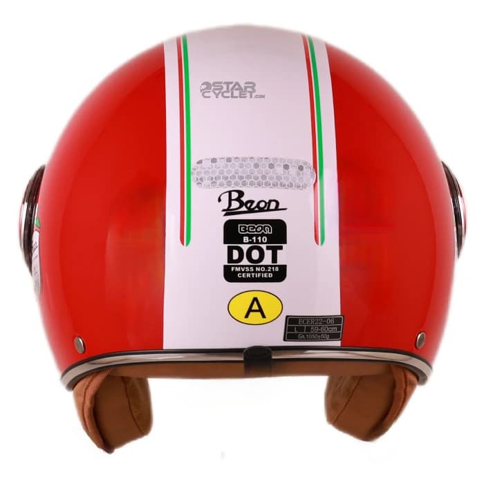 کلاه کاسکت وسپایی بئون مدل B110 RED WHite — تصویر ۳