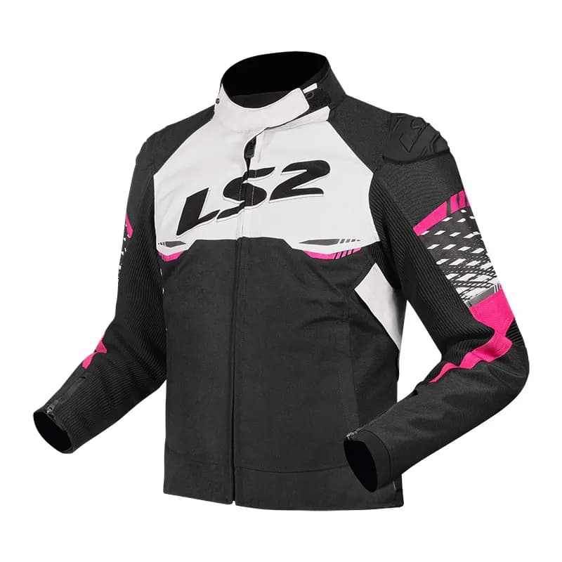 کاپشن زنانه چهارفصل موتور سواری ال اس 2 مدل APEX BLACK PINK WHITE