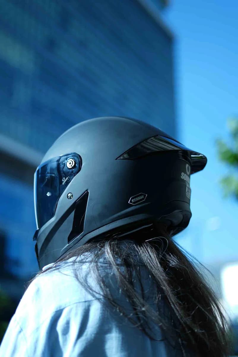کلاه کاسکت فک ثابت سومان مدل H10 MATT BLACK — تصویر ۷