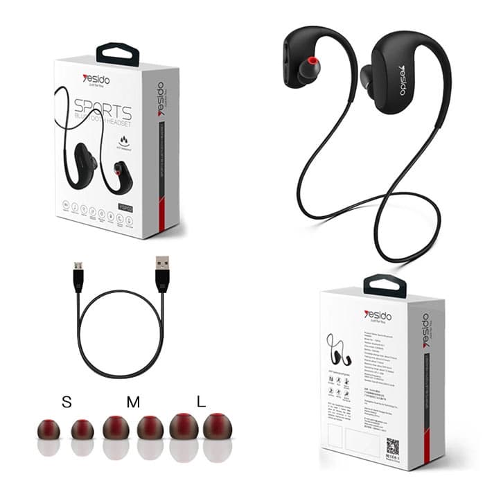 هندزفری بلوتوث گردنی یسیدو مدل YESIDO YSP02 SPORTS Wireless Headset — تصویر ۴