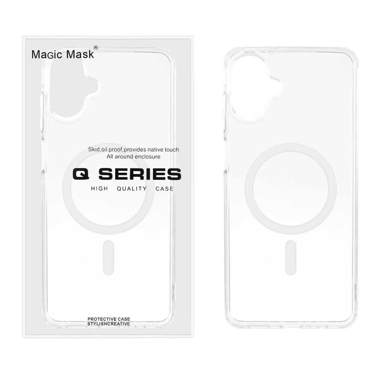 قاب اورجینال Magic Mask پشت سخت شفاف MagSafe دور ژله ای Samsung Galaxy A07 — تصویر ۲