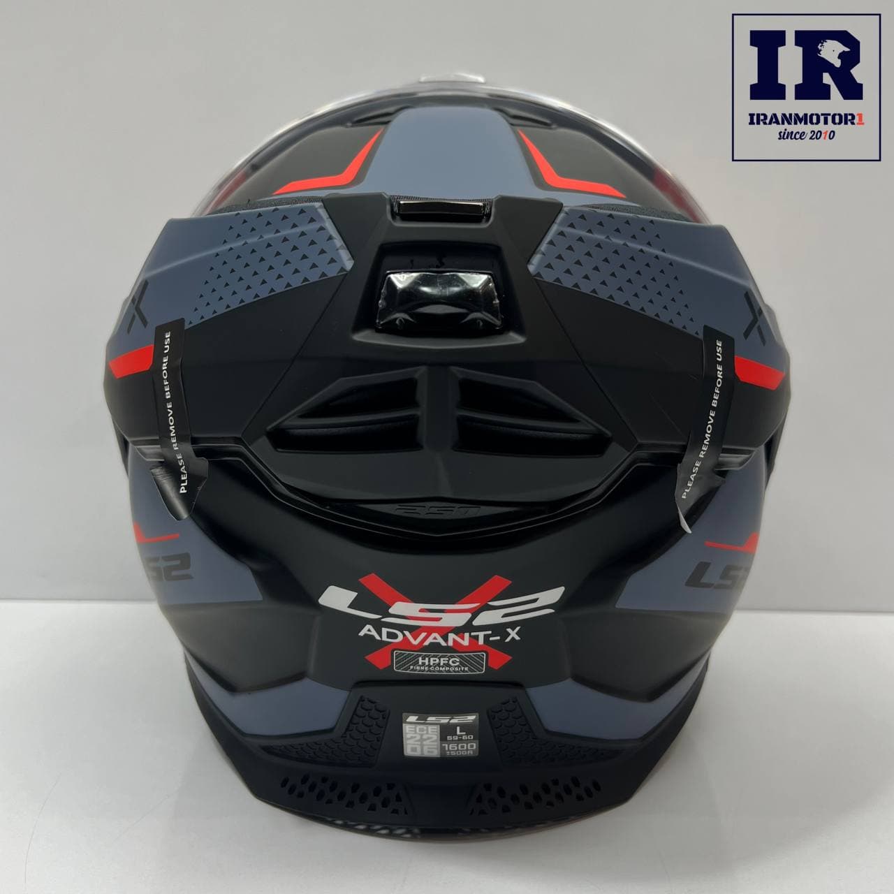 کلاه کاسکت فول متحرک Ls2 advant x اورجینال فک ۱۸۰ درجه ff901 آبی قرمز — تصویر ۸