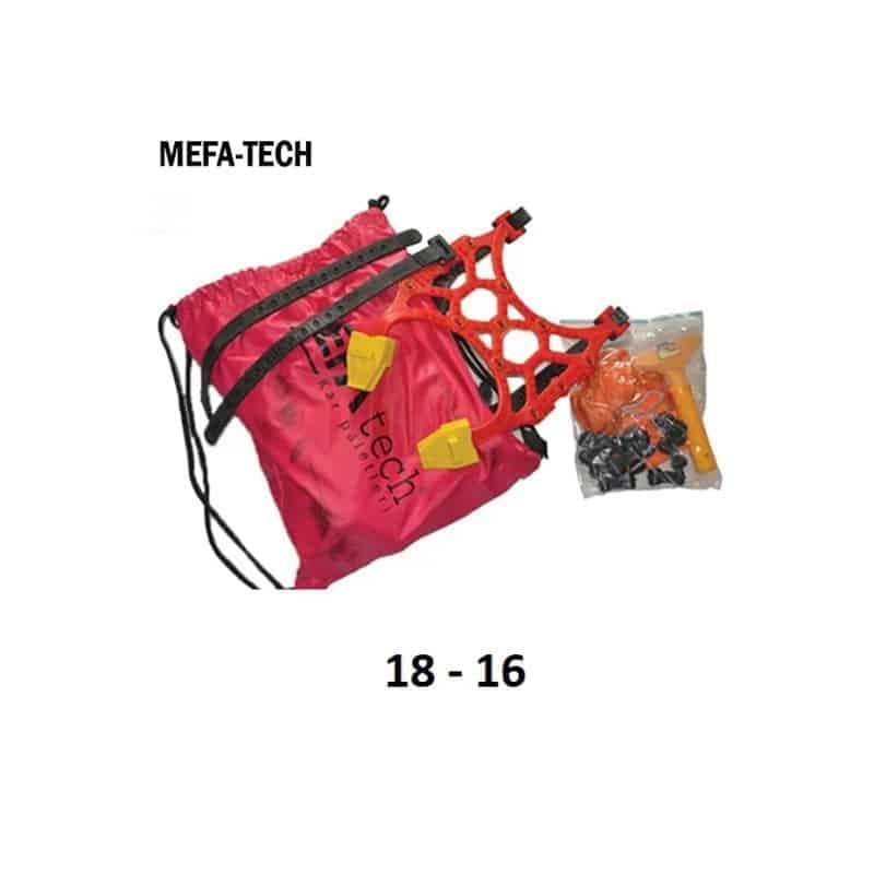 زنجیر چرخ مفا تک آلمان Mefa-Tech سایز 16 تا 18 (6 تکه پلی اورتان) | کد 2929