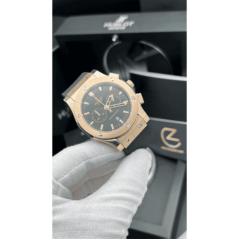 ساعت مچی هابلوت کلاسیک فیوژن رزگلد صفحه مشکی (تک و ست) Hublot Classic Fusion Rose Gold Black Screen — تصویر ۵