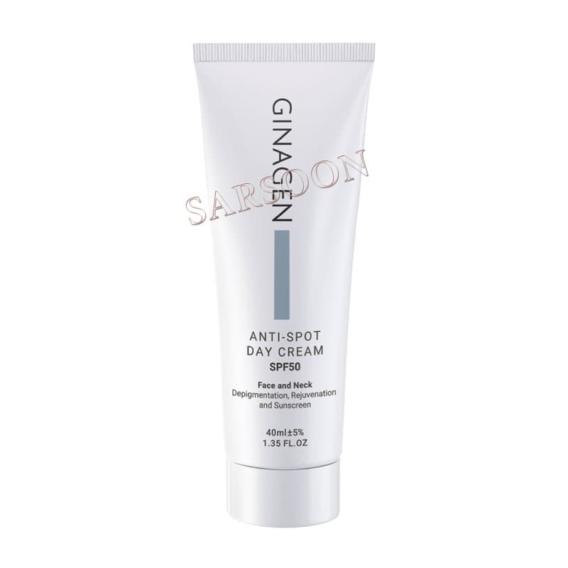 کرم روز ژیناژن ضد لک SPF50 صورت و گردن 40 میل Ginagen Anti- Spot SPF50 Day Cream Face & Neck